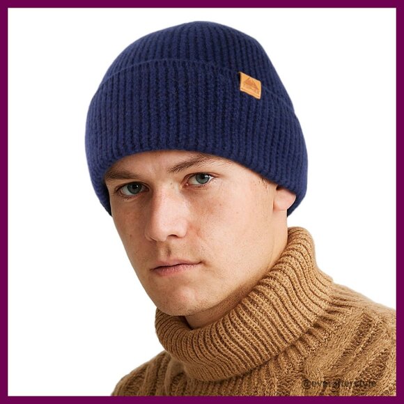 Fleece-Lined Merino Wool Beanie Warm Winter Hat Unisex Cold Weather main image 4